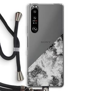 CaseCompany Onweer: Sony Xperia 1 III Transparant Hoesje met koord