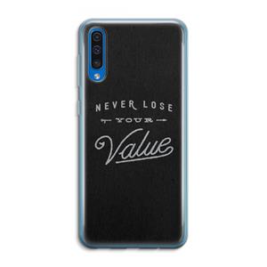 CaseCompany Never lose your value: Samsung Galaxy A50 Transparant Hoesje