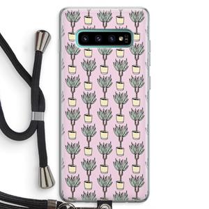 CaseCompany Boompje: Samsung Galaxy S10 Plus Transparant Hoesje met koord