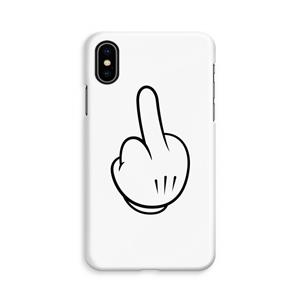 CaseCompany Middle finger white: iPhone Xs Volledig Geprint Hoesje