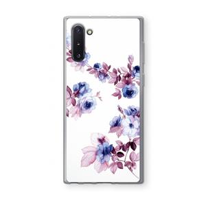 CaseCompany Waterverf bloemen: Samsung Galaxy Note 10 Transparant Hoesje