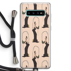 CaseCompany Pop Some Kim: Samsung Galaxy S10 Plus Transparant Hoesje met koord