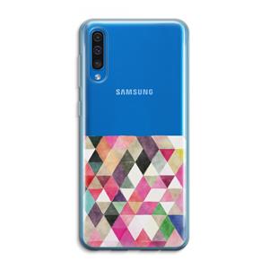 CaseCompany Gekleurde driehoekjes: Samsung Galaxy A50 Transparant Hoesje
