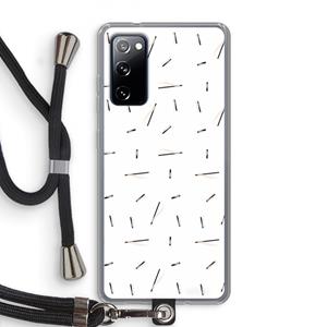 CaseCompany Hipster stripes: Samsung Galaxy S20 FE / S20 FE 5G Transparant Hoesje met koord