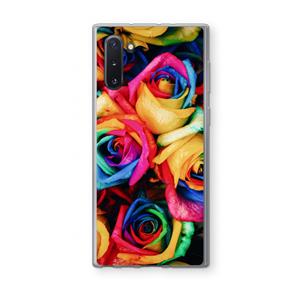 CaseCompany Neon bloemen: Samsung Galaxy Note 10 Transparant Hoesje
