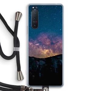 CaseCompany Travel to space: Sony Xperia 5 II Transparant Hoesje met koord