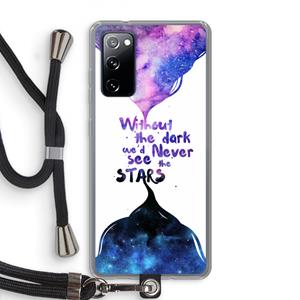 CaseCompany Stars quote: Samsung Galaxy S20 FE / S20 FE 5G Transparant Hoesje met koord