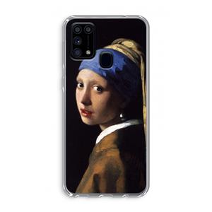CaseCompany The Pearl Earring: Samsung Galaxy M31 Transparant Hoesje