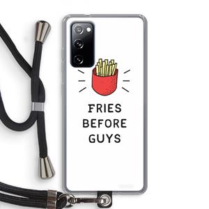 CaseCompany Fries before guys: Samsung Galaxy S20 FE / S20 FE 5G Transparant Hoesje met koord