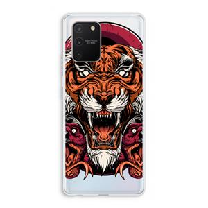 CaseCompany Tiger and Rattlesnakes: Samsung Galaxy S10 Lite Transparant Hoesje