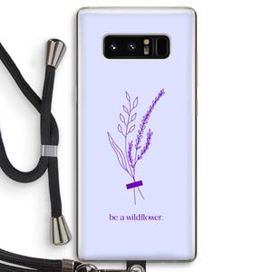 CaseCompany Be a wildflower: Samsung Galaxy Note 8 Transparant Hoesje met koord
