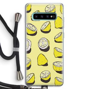 CaseCompany When Life Gives You Lemons...: Samsung Galaxy S10 Plus Transparant Hoesje met koord
