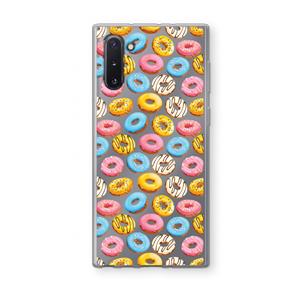 CaseCompany Pink donuts: Samsung Galaxy Note 10 Transparant Hoesje