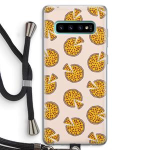 CaseCompany You Had Me At Pizza: Samsung Galaxy S10 Plus Transparant Hoesje met koord