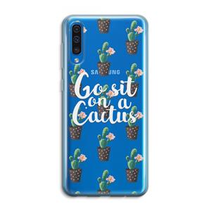CaseCompany Cactus quote: Samsung Galaxy A50 Transparant Hoesje