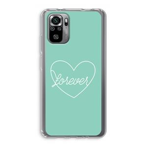 CaseCompany Forever heart pastel: Xiaomi Redmi Note 10S Transparant Hoesje