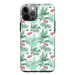 CaseCompany Flamingo bladeren: iPhone 12 Pro Tough Case