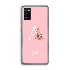 CaseCompany Pink Bouquet: Samsung Galaxy A41 Transparant Hoesje
