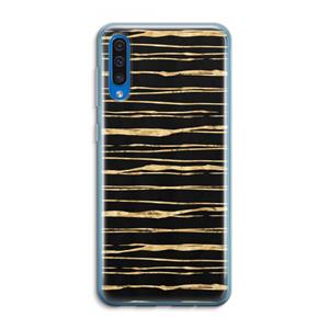 CaseCompany Gouden strepen: Samsung Galaxy A50 Transparant Hoesje