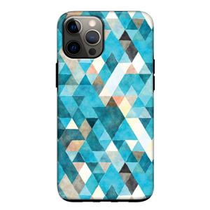 CaseCompany Gekleurde driehoekjes blauw: iPhone 12 Pro Tough Case