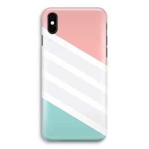 CaseCompany Strepen pastel: iPhone Xs Volledig Geprint Hoesje