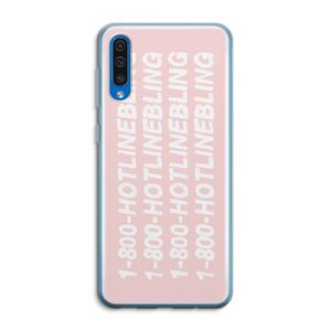 CaseCompany Hotline bling pink: Samsung Galaxy A50 Transparant Hoesje