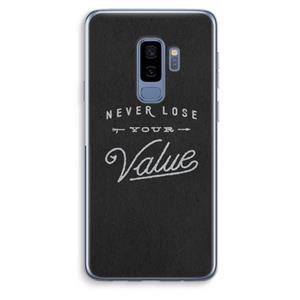 CaseCompany Never lose your value: Samsung Galaxy S9 Plus Transparant Hoesje