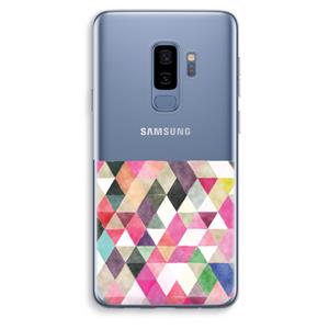CaseCompany Gekleurde driehoekjes: Samsung Galaxy S9 Plus Transparant Hoesje