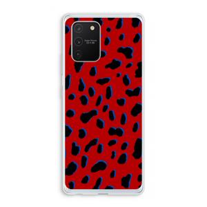 CaseCompany Red Leopard: Samsung Galaxy S10 Lite Transparant Hoesje