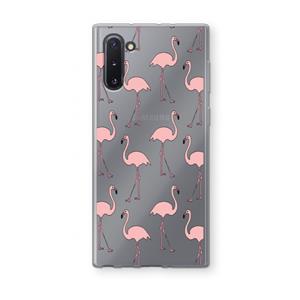 CaseCompany Anything Flamingoes: Samsung Galaxy Note 10 Transparant Hoesje
