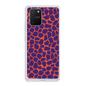 CaseCompany Purple Giraffe: Samsung Galaxy S10 Lite Transparant Hoesje