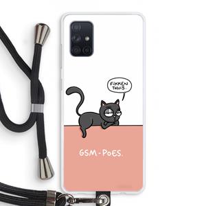 CaseCompany GSM poes: Samsung Galaxy A71 Transparant Hoesje met koord