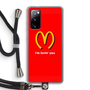 CaseCompany I'm lovin' you: Samsung Galaxy S20 FE / S20 FE 5G Transparant Hoesje met koord