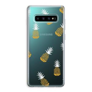 CaseCompany Ananasjes: Samsung Galaxy S10 Plus Transparant Hoesje
