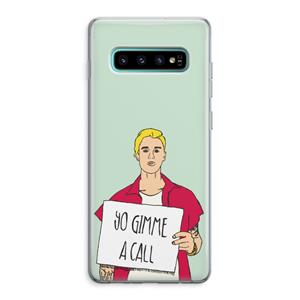 CaseCompany Gimme a call: Samsung Galaxy S10 Plus Transparant Hoesje