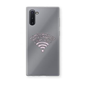CaseCompany Home Is Where The Wifi Is: Samsung Galaxy Note 10 Transparant Hoesje
