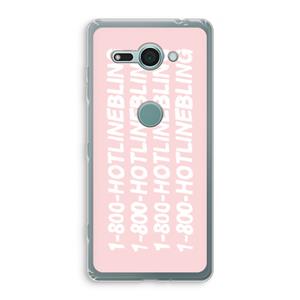 CaseCompany Hotline bling pink: Sony Xperia XZ2 Compact Transparant Hoesje