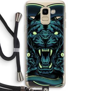 CaseCompany Cougar and Vipers: Samsung Galaxy J6 (2018) Transparant Hoesje met koord