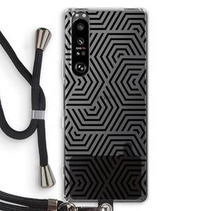 CaseCompany Magic pattern: Sony Xperia 1 III Transparant Hoesje met koord