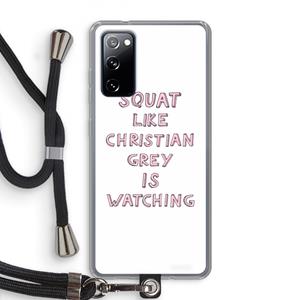 CaseCompany Christian Grey: Samsung Galaxy S20 FE / S20 FE 5G Transparant Hoesje met koord