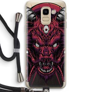 CaseCompany Hell Hound and Serpents: Samsung Galaxy J6 (2018) Transparant Hoesje met koord