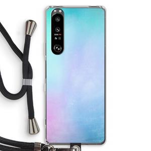 CaseCompany mist pastel: Sony Xperia 1 III Transparant Hoesje met koord