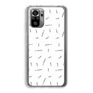 CaseCompany Hipster stripes: Xiaomi Redmi Note 10S Transparant Hoesje