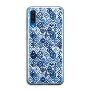 CaseCompany Blauw motief: Samsung Galaxy A50 Transparant Hoesje