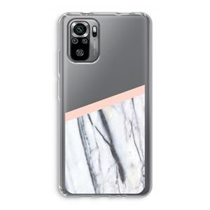 CaseCompany A touch of peach: Xiaomi Redmi Note 10S Transparant Hoesje
