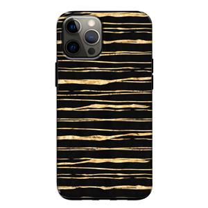 CaseCompany Gouden strepen: iPhone 12 Pro Tough Case