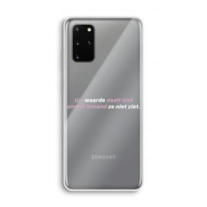 CaseCompany uw waarde daalt niet: Samsung Galaxy S20 Plus Transparant Hoesje