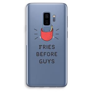 CaseCompany Fries before guys: Samsung Galaxy S9 Plus Transparant Hoesje