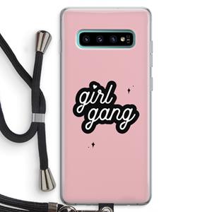 CaseCompany Girl Gang: Samsung Galaxy S10 Plus Transparant Hoesje met koord