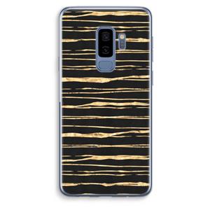 CaseCompany Gouden strepen: Samsung Galaxy S9 Plus Transparant Hoesje
